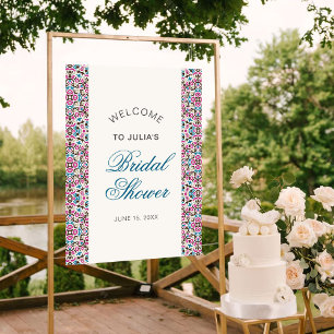 Poster Mariage géométrique en treillis marocain