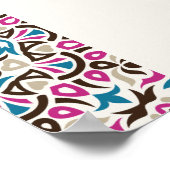 Poster Mariage géométrique en treillis marocain (Coin)