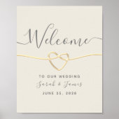 Poster Mariage Gold Calligraphy (Devant)