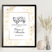Poster Mariage Gold Floral Nikkah