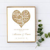Poster Mariage Gold Nikkah