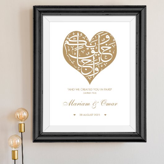 Poster Mariage Gold Nikkah