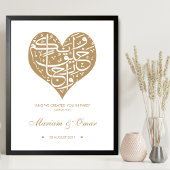 Poster Mariage Gold Nikkah