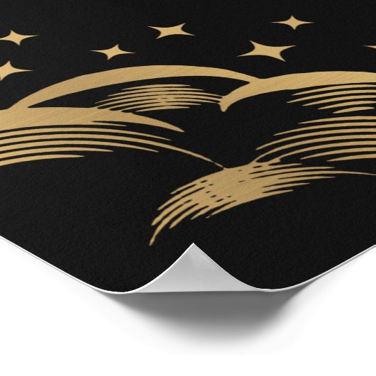 Poster Mariage Gold Sun & Moon Tarot (Coin)