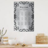 Poster Mariage gothique argenté et noir (Cuisine)