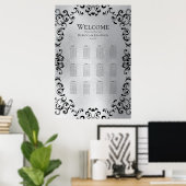 Poster Mariage gothique argenté et noir (Bureau à domicile)