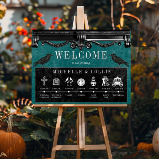 Poster Mariage gothique entre corbeaux noirs et ordre sar