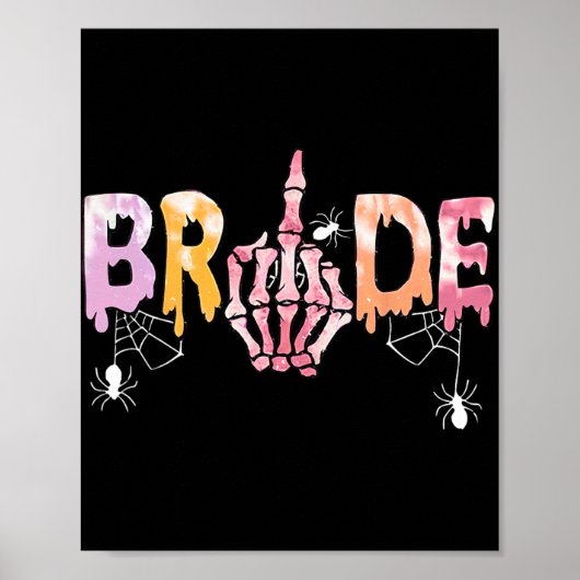 Poster Mariage gothique Épouse squelette d'Halloween Spoo (Devant)