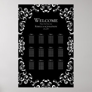 Poster Mariage gothique noir et blanc