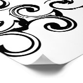 Poster Mariage gothique noir et blanc (Coin)