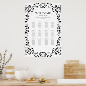 Poster Mariage gothique noir et blanc (Cuisine)