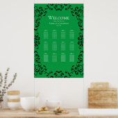 Poster Mariage gothique vert et noir (Cuisine)