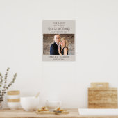 Poster Mariage Gris Neutre Choisissez un siège et non un  (Cuisine)