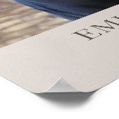 Poster Mariage Gris Neutre Choisissez un Siège Pas un Par (Coin)