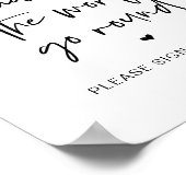 Poster Mariage Guest Globe, l'amour fait tourner le monde (Coin)