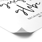 Poster Mariage Guest Globe, l'amour fait tourner le monde (Coin)