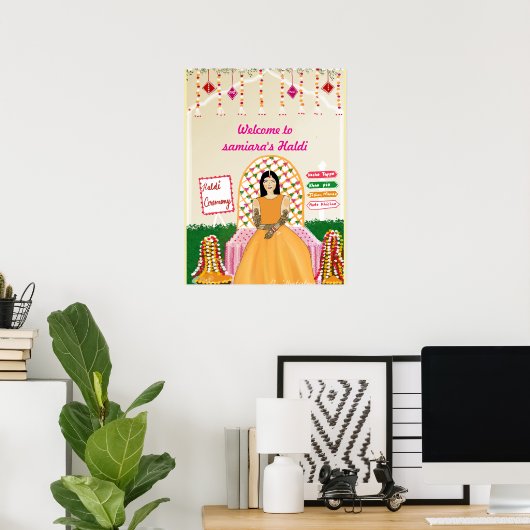 Poster mariage Haldi (Bureau à domicile)