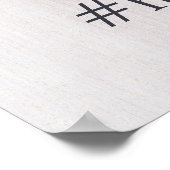 Poster Mariage hashtag panneau instagram (Coin)