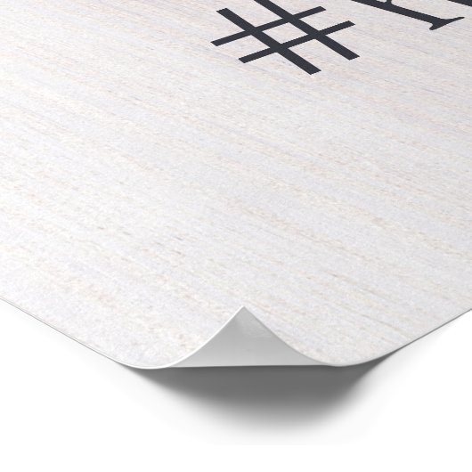 Poster Mariage hashtag panneau instagram (Coin)