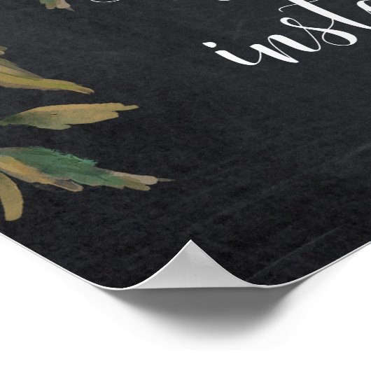 Poster mariage hashtag signe instagram (Coin)