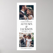 Poster Mariage imprimable Accueil simple moderne 2 photo (Devant)