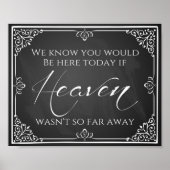 Poster Mariage imprimé "Le ciel aimé manquant" (Devant)