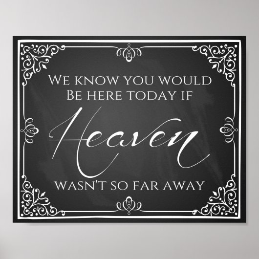 Poster Mariage imprimé "Le ciel aimé manquant" (Devant)