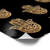 Poster Mariage indien Enregistrer la date Gold hamsa Henn (Coin)