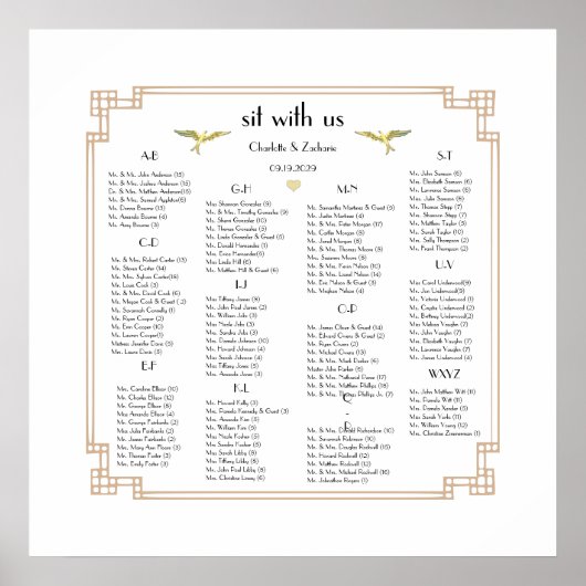 Poster Mariage Inséparable Art nouveau (Devant)