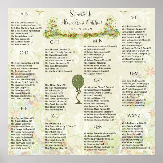 Poster Mariage Inséparable Art nouveau (Devant)