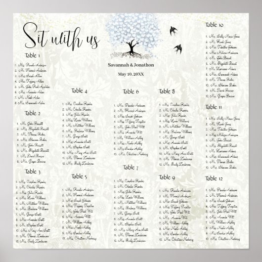 Poster Mariage Inséparable simple Pink Heart Leaf Tree (Devant)