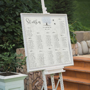 Poster Mariage Inséparable simple Pink Heart Leaf Tree