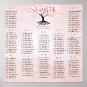 Poster Mariage Inséparable simple Pink Heart Leaf Tree (Devant)