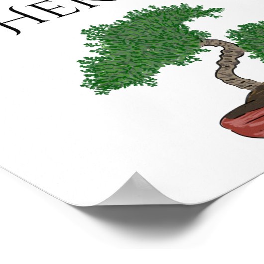 Poster Mariage japonais Bonsai Tree (Coin)