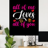 Poster Mariage Je Vous Aime Tous (Bureau à domicile)