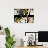 Poster Mariage Keepsaké M. et Mme 6 Collage de photos (Bureau à domicile)