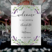 Poster Mariage lavande argent eucalyptus bienvenue