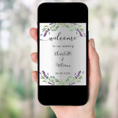 Poster Mariage lavande argent eucalyptus bienvenue