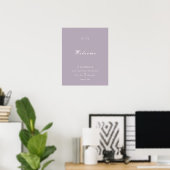Poster Mariage Lilac simple et moderne Dusty (Bureau à domicile)