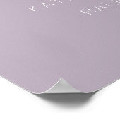 Poster Mariage Lilac simple et moderne Dusty (Coin)