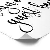 Poster Mariage Livre d'invités Noir et Blanc 8x10 Signal (Coin)