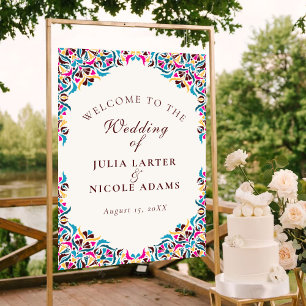 Poster Mariage Luxueux Fantaisiste Style Floral Ivoire Bo