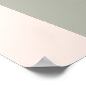 Poster Mariage m. mme coeur rose arche sauge vert taupe (Coin)