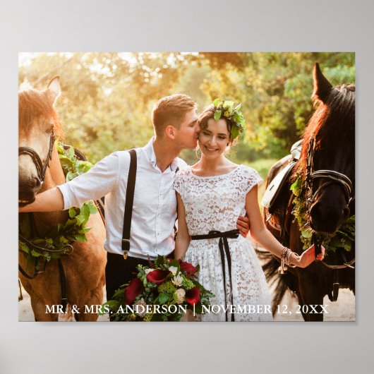 Poster Mariage Mariée et Groom Photo M. et Mme. (Devant)