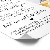 Poster Mariage Memorial Custom 3 Photo En Mémoire D'Amour (Coin)