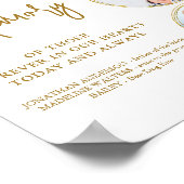 Poster Mariage Mémorial Élégant Or Souvenir Affectueux Ph (Coin)