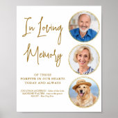 Poster Mariage Mémorial Élégant Or Souvenir Affectueux Ph (Devant)