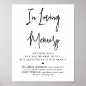 Poster Mariage Mémorial Personnalisé En Souvenir Affectue (Devant)