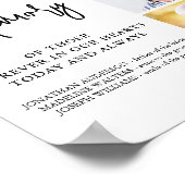 Poster Mariage Memorial Personnaliser 3 Photo Love Memory (Coin)