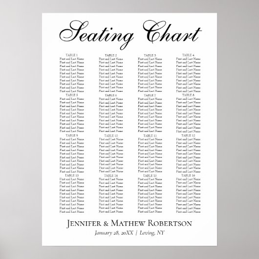 Poster Mariage minimaliste classique moderne (Devant)